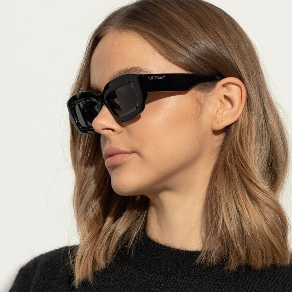 Off-White CHARLOTTE Women Sunglasses Black Grey Rectangle OERI138 CHARLOTTE 1007 main image 11
